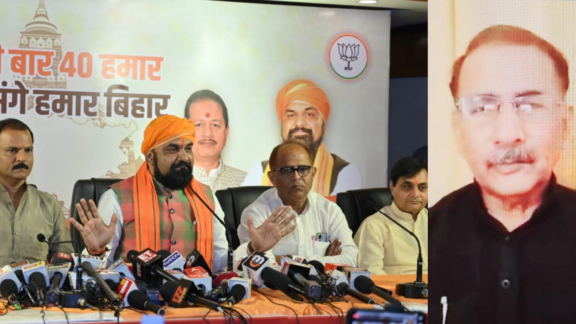 उप मुख्यमंत्री सम्राट चौधरी और राजद प्रवक्ता चितरंजन गगन।