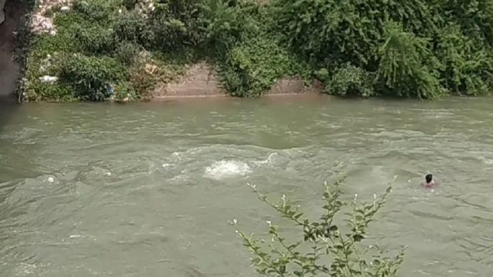 No clue found even after 24 hours of young man who was swept away in the strong current of canal in Korba