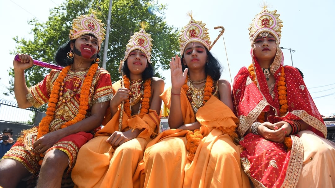kashmir ram navami : Kashmiri Pandits took out Shoba Yatra in Srinagar on Ram Navami