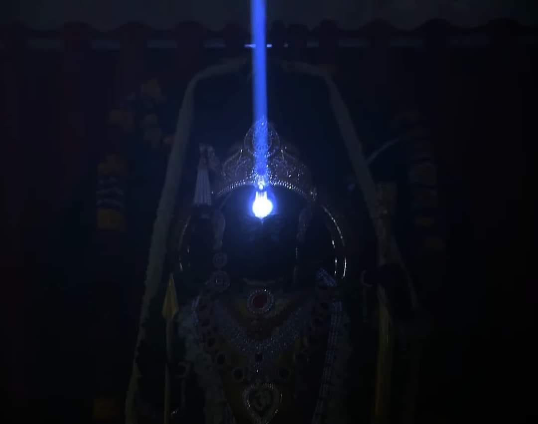Ayodhya: Pics of Surya Tilak of Ramlala.
