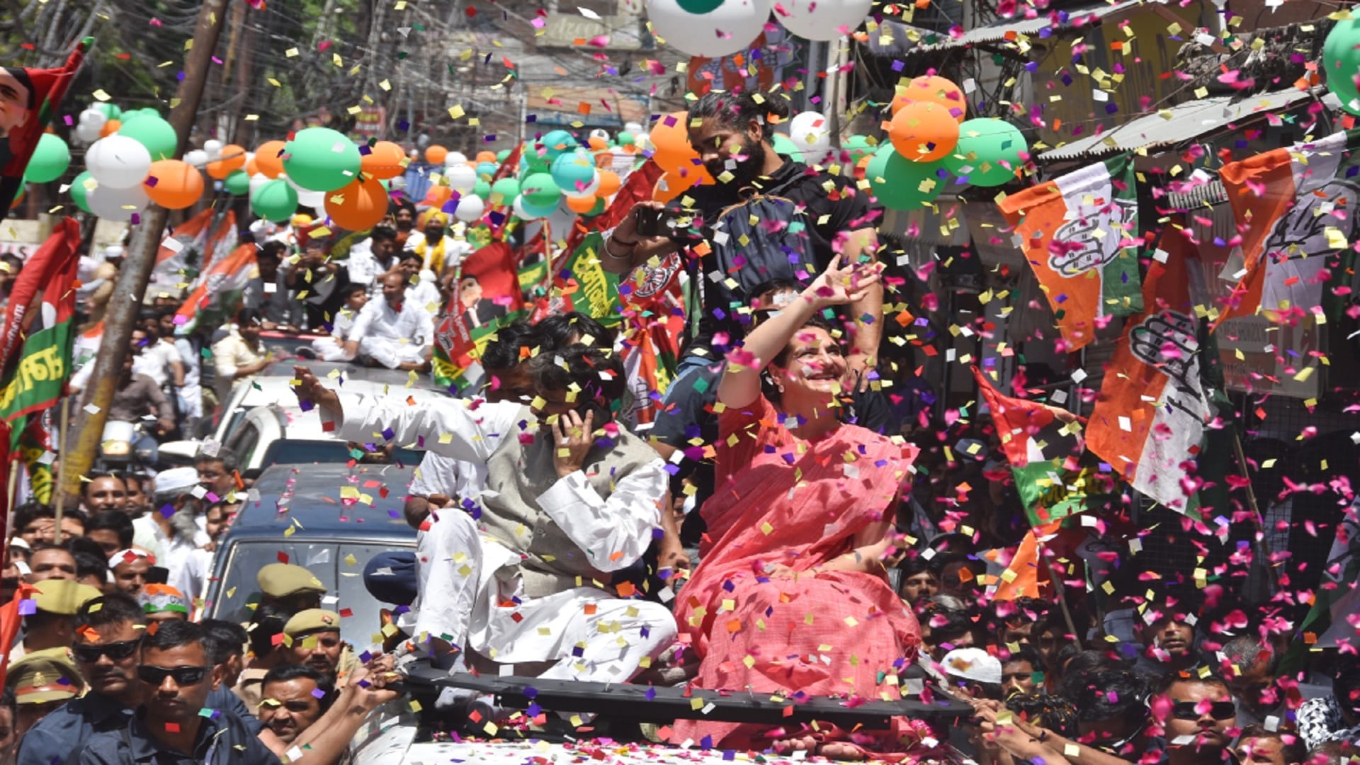 Road show: Priyanka Gandhi stops speech during Namaz in Saharanpur and see photos