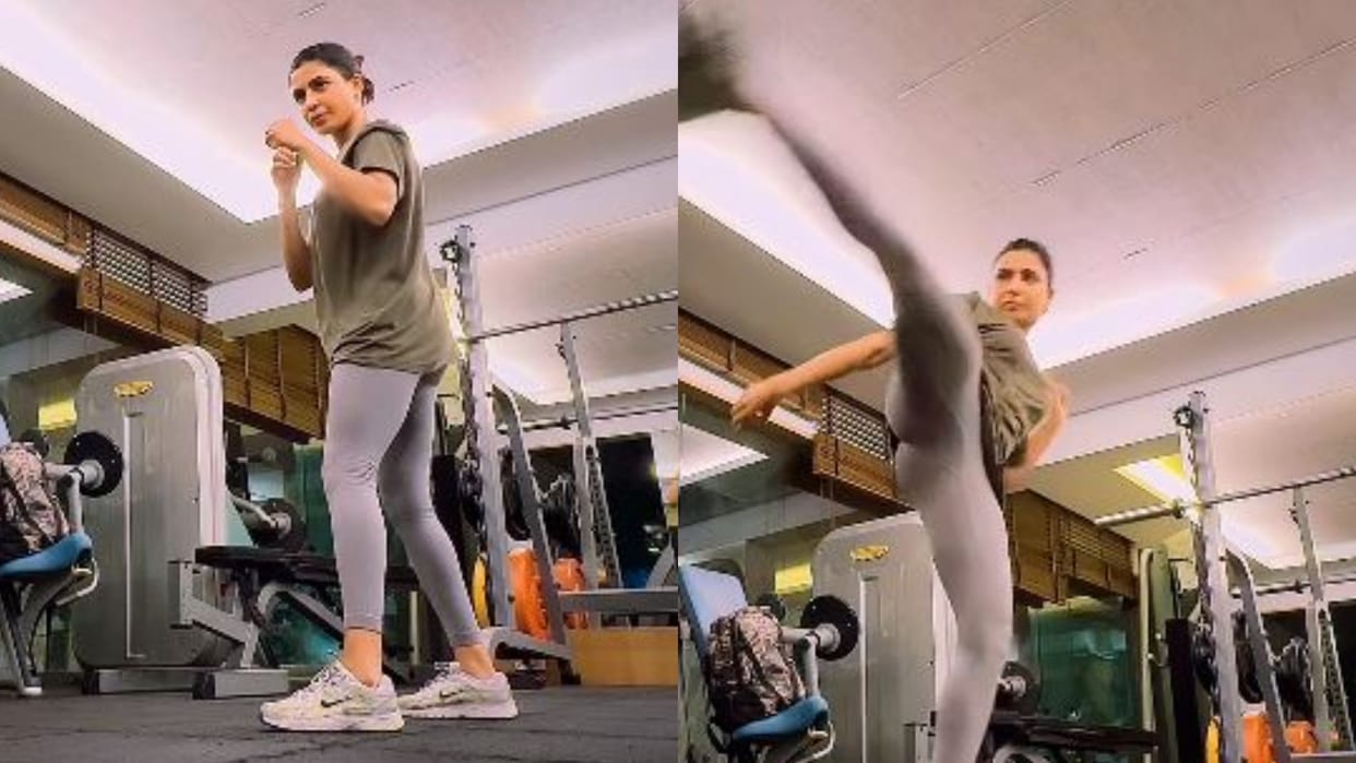 Samantha Ruth Prabhu shared a video of  kick boxing training on her instagram video got viral on social media