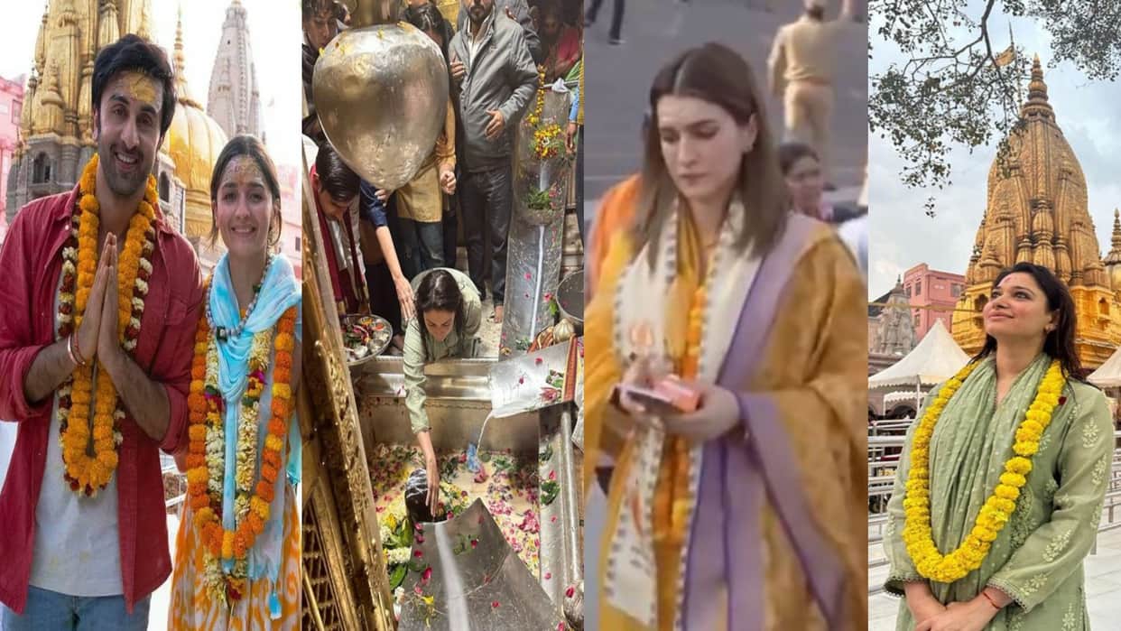 Bollywood Celebrities visited kashi vishwanath dham temple for film success Ranveer Singh Kriti Akshay Shilpa