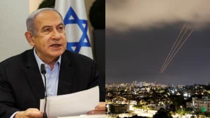 इस्राइल के प्रधानमंत्री बेंजामिन नेतन्याहू और एयर स्ट्राइक की तस्वीर (फाइल)