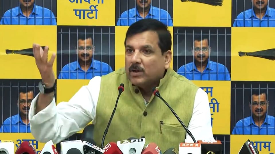 AAP MP Sanjay Singh said that BJP government will change the constitution