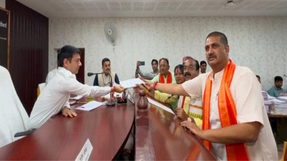 BJP candidate Kamlesh Jangade filed nomination from Janjgir Champa Lok Sabha seat