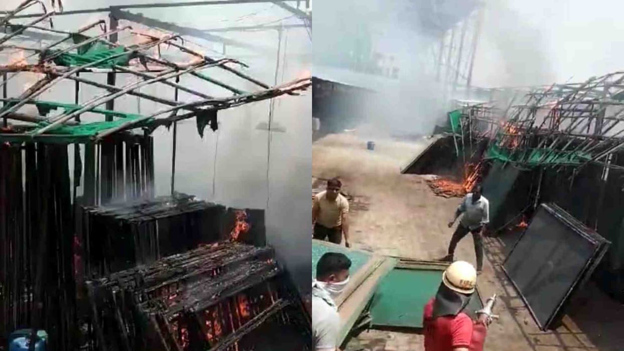 Jodhpur News: Police personnel rescued a worker trapped in a fire in a garment factory.