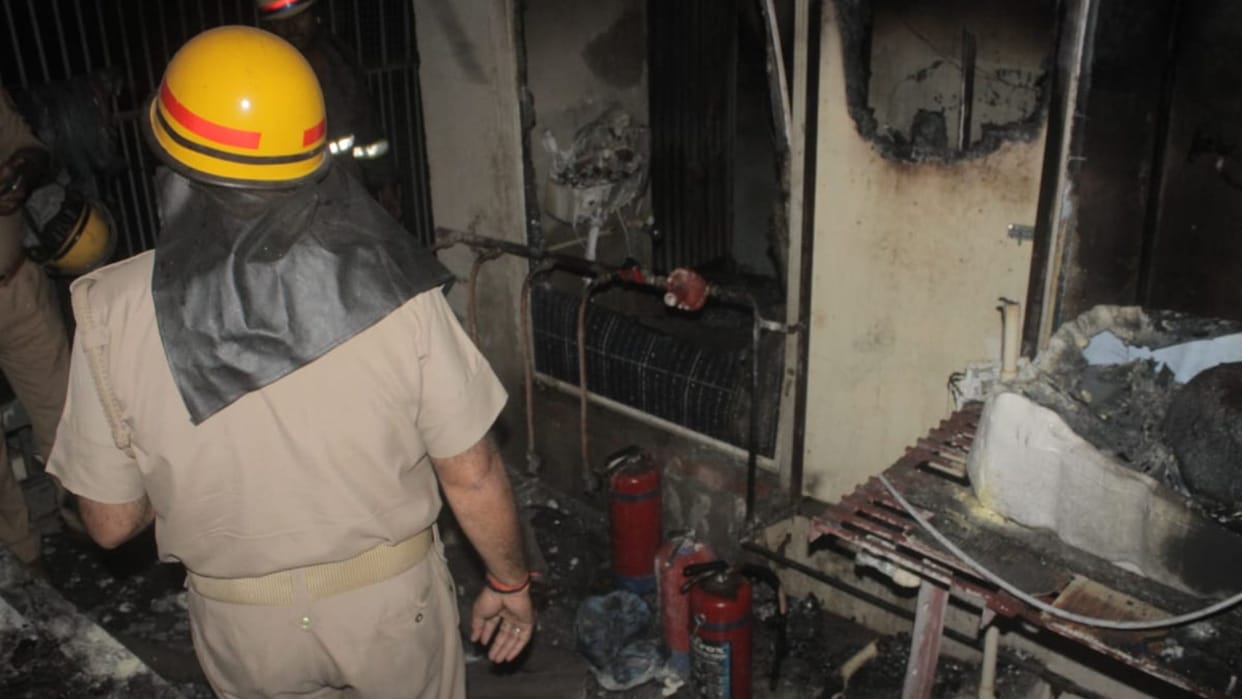Case of fire in hotel action will taken There was no NOC