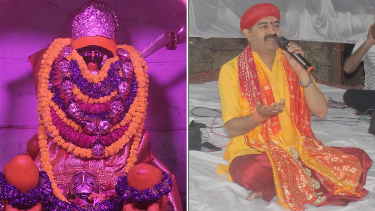 Grand event of Bhandara and Bhajan evening in kali math of varanasi