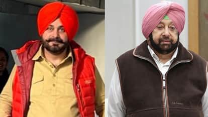 नवजोत सिद्धू और कैप्टन अमरिंदर सिंह।