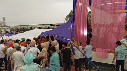 Rain With Storm In Punjab Weather Update News - Amar Ujala Hindi News Live  - पंजाब में बदला मौसम:तेज आंधी के साथ बारिश और गिरे ओले, पठानकोट में आप  उम्मीदवार के कार्यक्रम