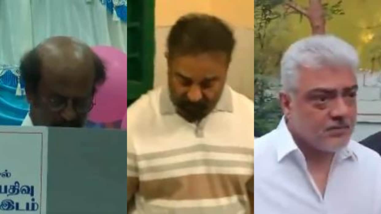 Rajnikanth Ajith kumar Kamal Haasan Sivakarthikeyan cast their vote in Lok Sabha Elections 2024