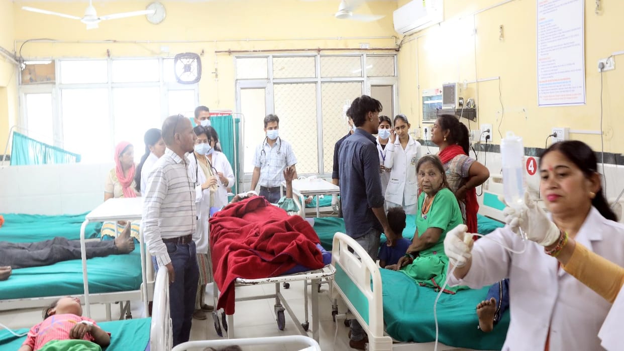 Pickup trolley full of devotees overturns, 19 injured; Three children referred to PGI