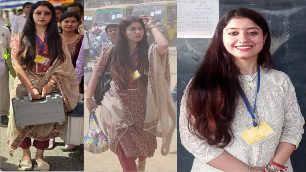 Polling officer Isha Arora viral on social media during saharanpur lok sabha election