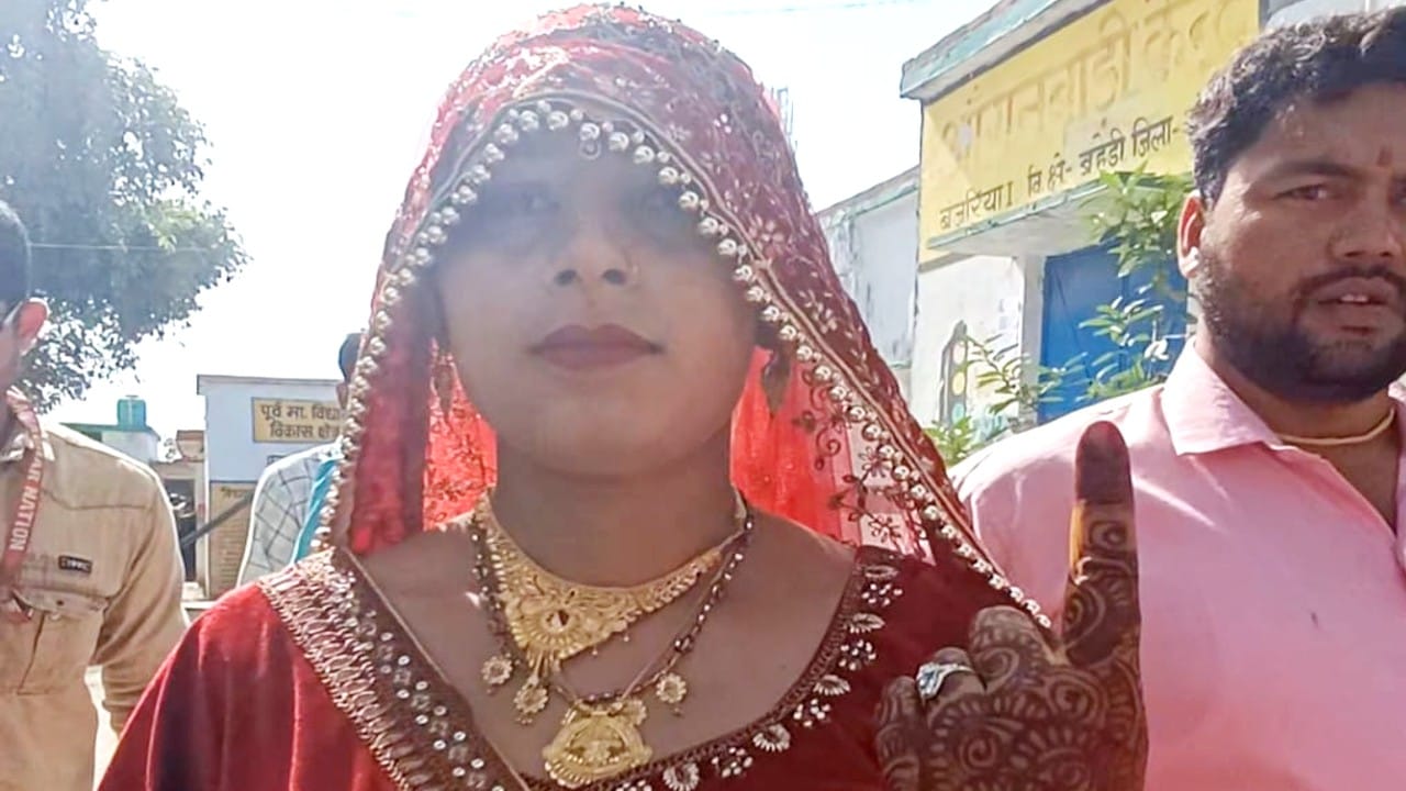 Lok Sabha Election 2024 bride cast her vote before bidding farewell in Baheri
