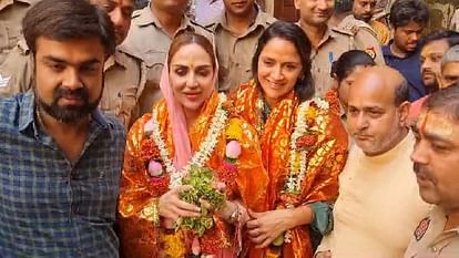 Both daughters will support Hema Malini's election campaign visited Banke Bihari sought blessings of victory