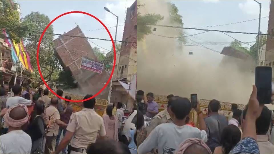 A four storey house under construction in Kalyanpuri area of East Delhi collapsed