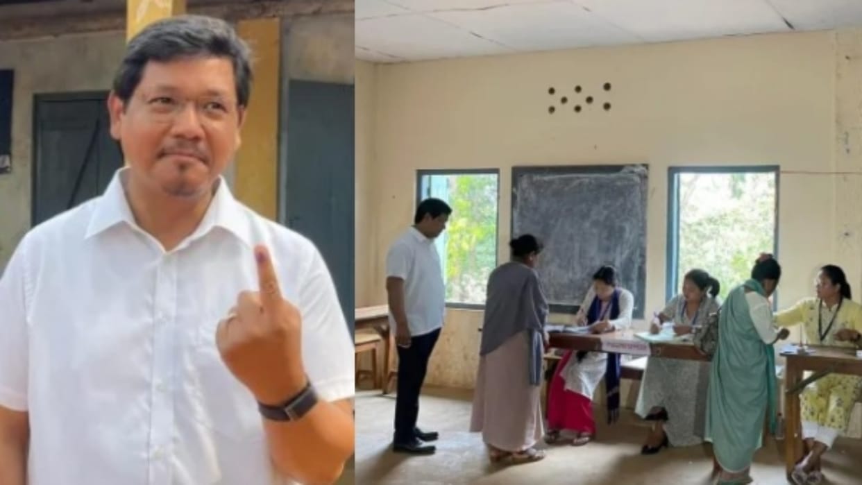 Chief Minister Sangma reached the polling station by driving himself, waited for two hours to vote