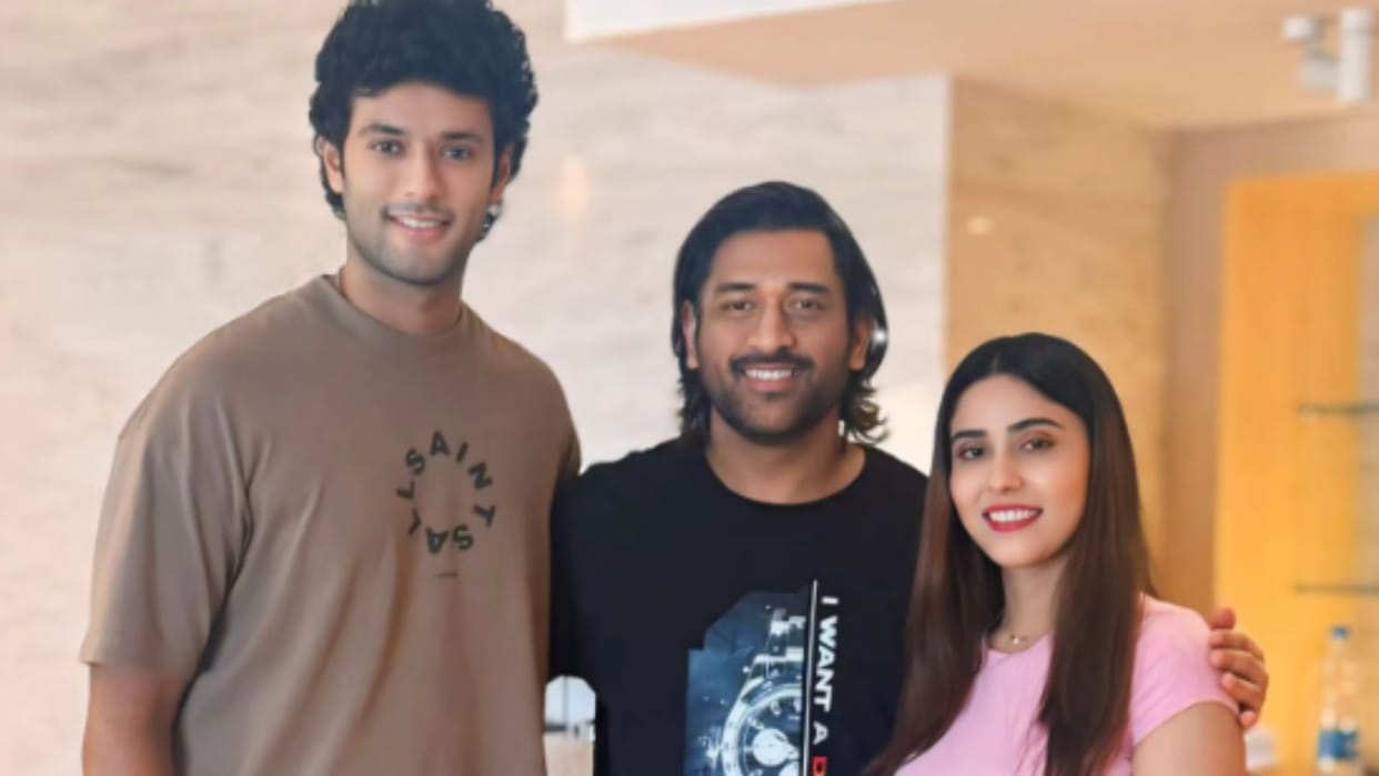 shivam dube wife anjum khan meets ms dhoni shared and emotional post and image on instagram ipl 2024