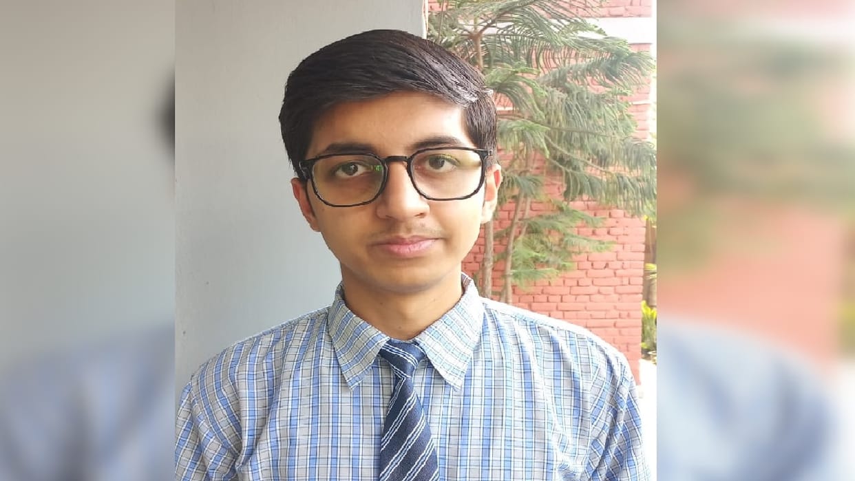 Dhruv Chauhan district topper in Ghaziabad in UP Board 12th examination
