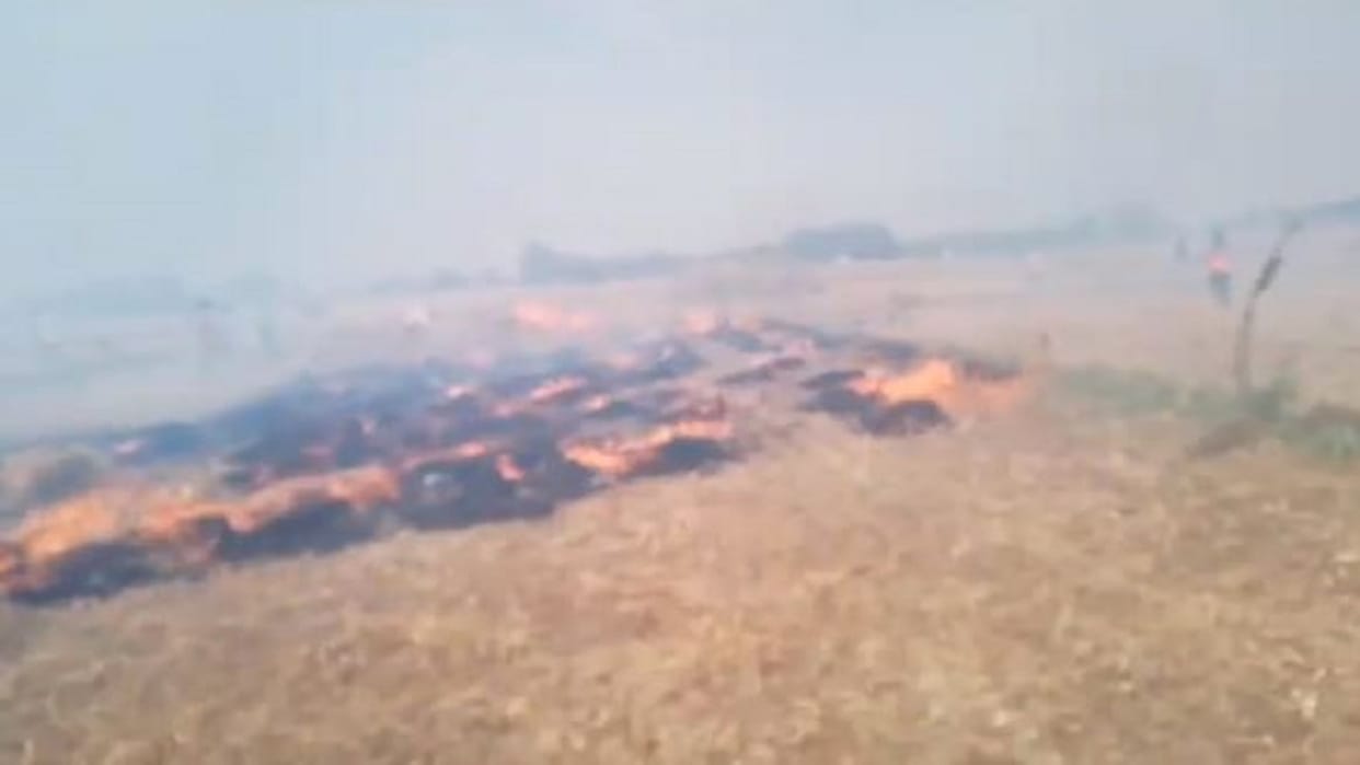Panic among villagers due to fire incidents in Lakhimpur Kheri village