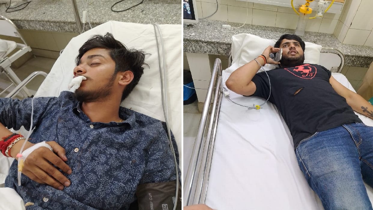 Thar collides with unknown vehicle on Yamuna Expressway in Jewar three youth injured