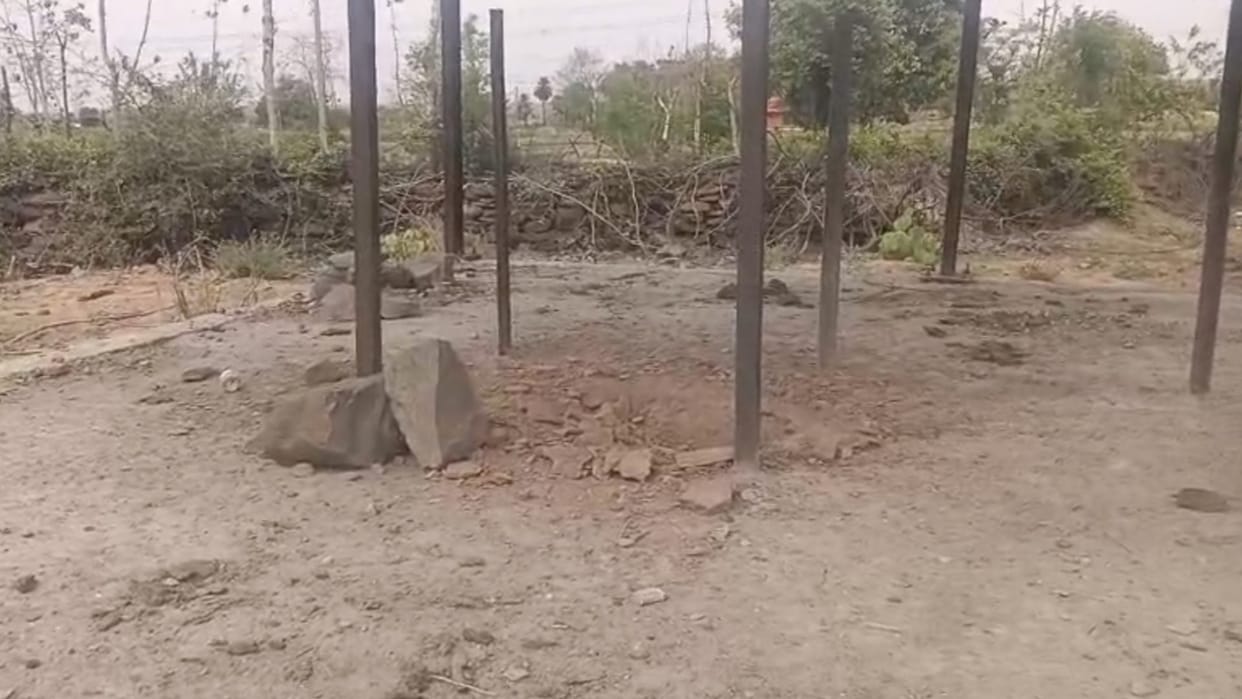 Antisocial elements vandalized goddess statues