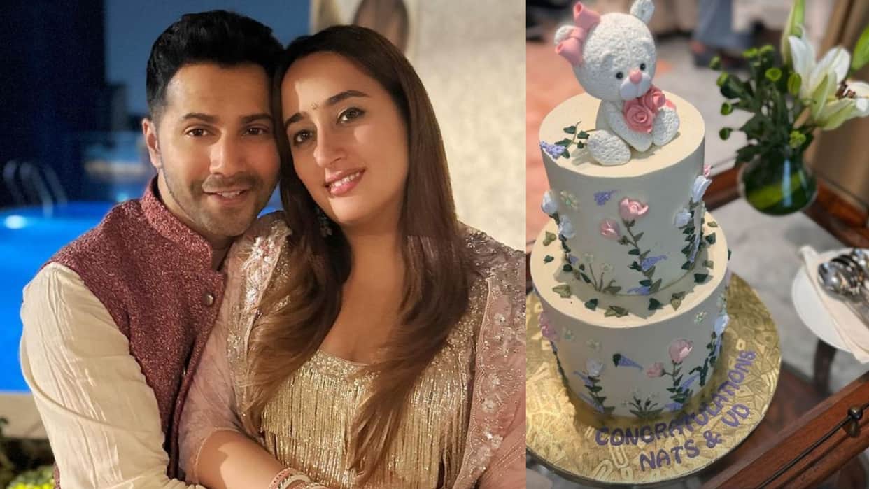 Varun Dhawan wife Natasha Dalal first baby shower teddy bear cake share by shahid kapoor lovelife mira rajput