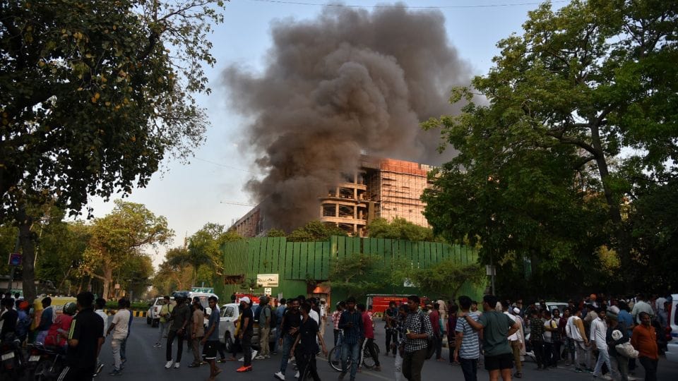Fire breaks out in Air Force building under construction in Delhi