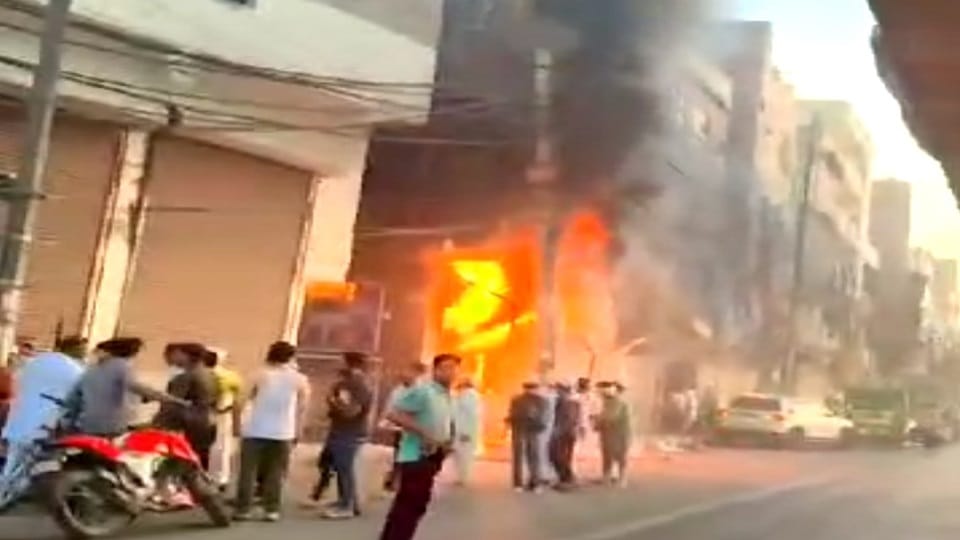 Fire broke out in a cooler shop in Jafrabad area of North-East Delhi