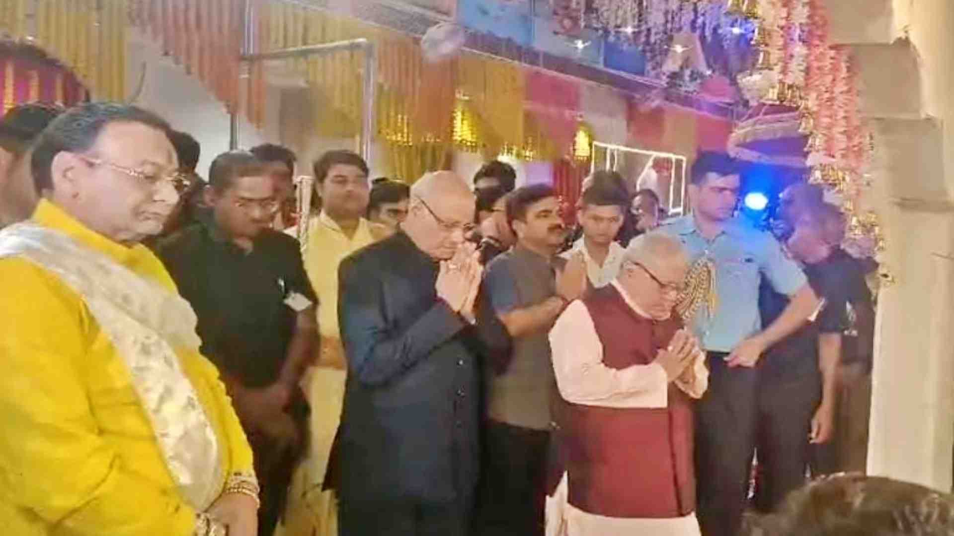 बालाजी दरबार पहुंचे राज्यपाल रमेश बैस और राज्यपाल कलराज मिश्र।