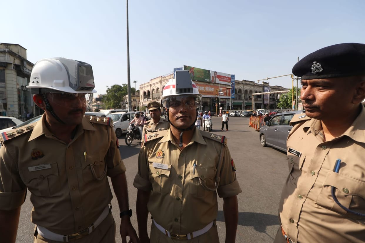 Lucknow Police gets AC helmets to beat heat of summers in India