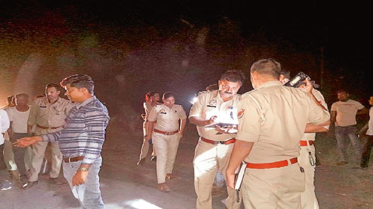 Three people crashed by speeding truck in Lakhimpur kheri