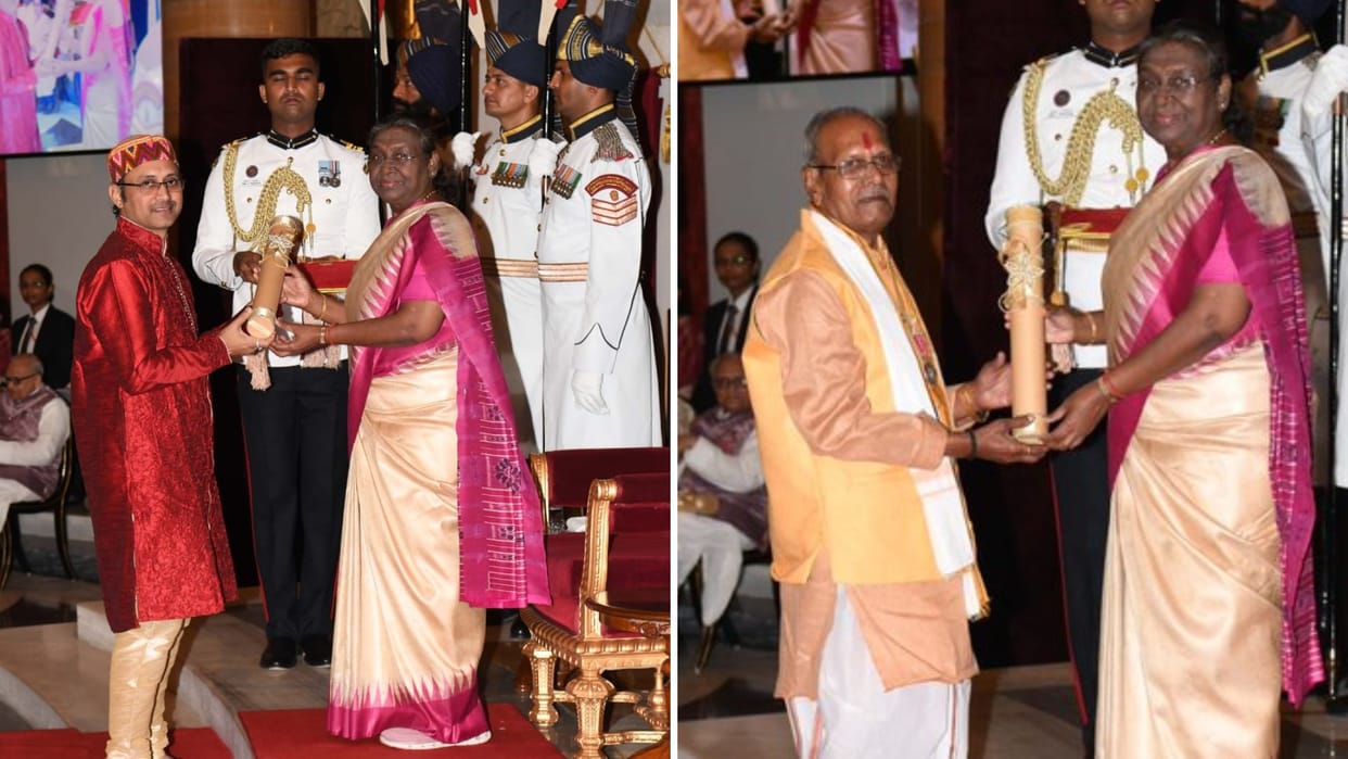 Padma Shri to Surendra Mohan Mishra and godavari singh in rashtrapati bhavan