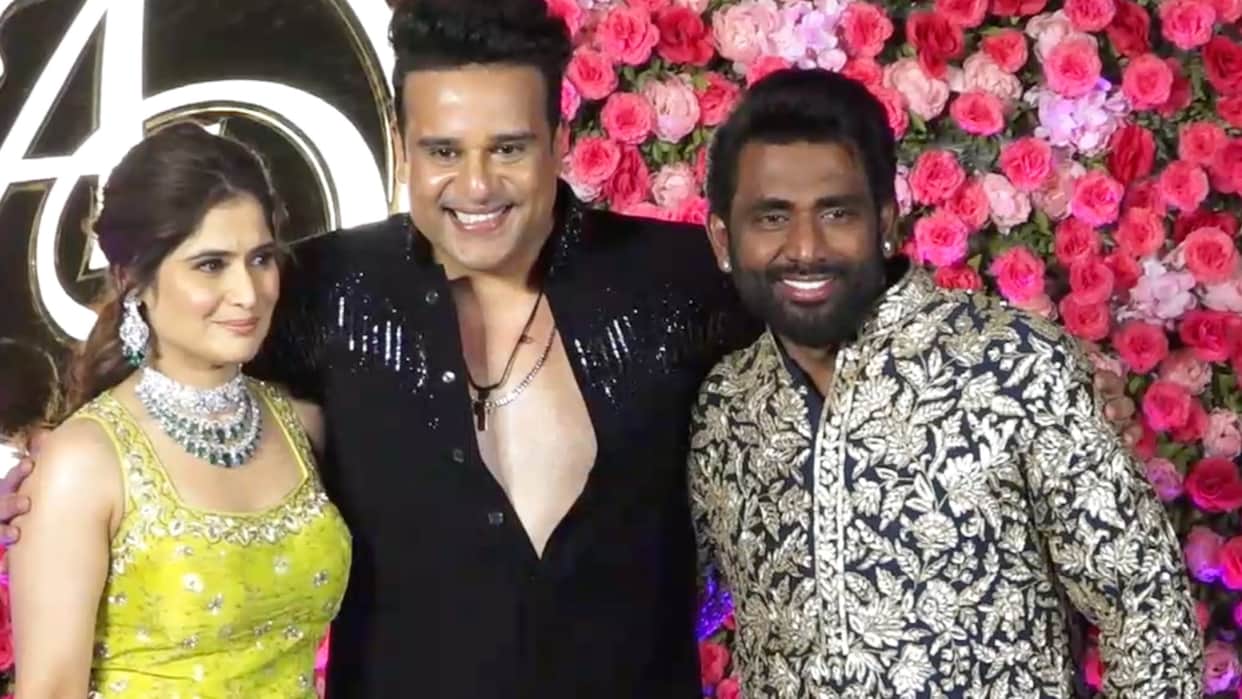 Aarti singh sangeet night begun click here to see the looks of krushna abhishek devoleena bhattacharjee