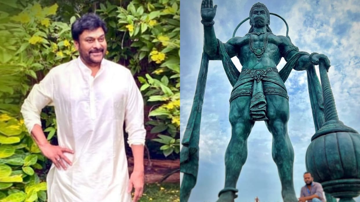 Chiranjeevi Vishwambara Makers made 54 Ft Hanuman Statue for Intense Action Scene shoot for 26 Days reveal esp