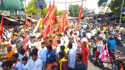 hanuman birth anniversary celebration with grand procession in varanasi