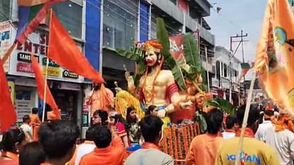 Hanuman Jayanti 2024 Grand procession Sunderkand religious events Hanuman Janmotsav Dehradun Uttarakhand