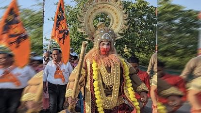 Hanuman Jayanti 2024 Grand procession Sunderkand religious events Hanuman Janmotsav Dehradun Uttarakhand