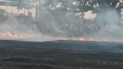 Wheat and chaff burnt due to spark from transformer