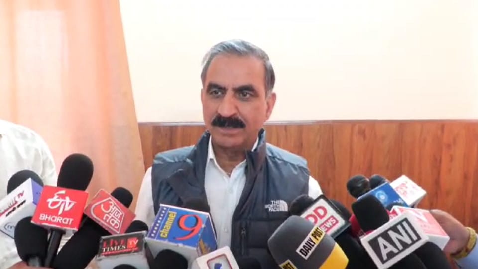CM Sukhvinder Singh Sukhu On BJP CM Sukhu On Kangana Ranaut