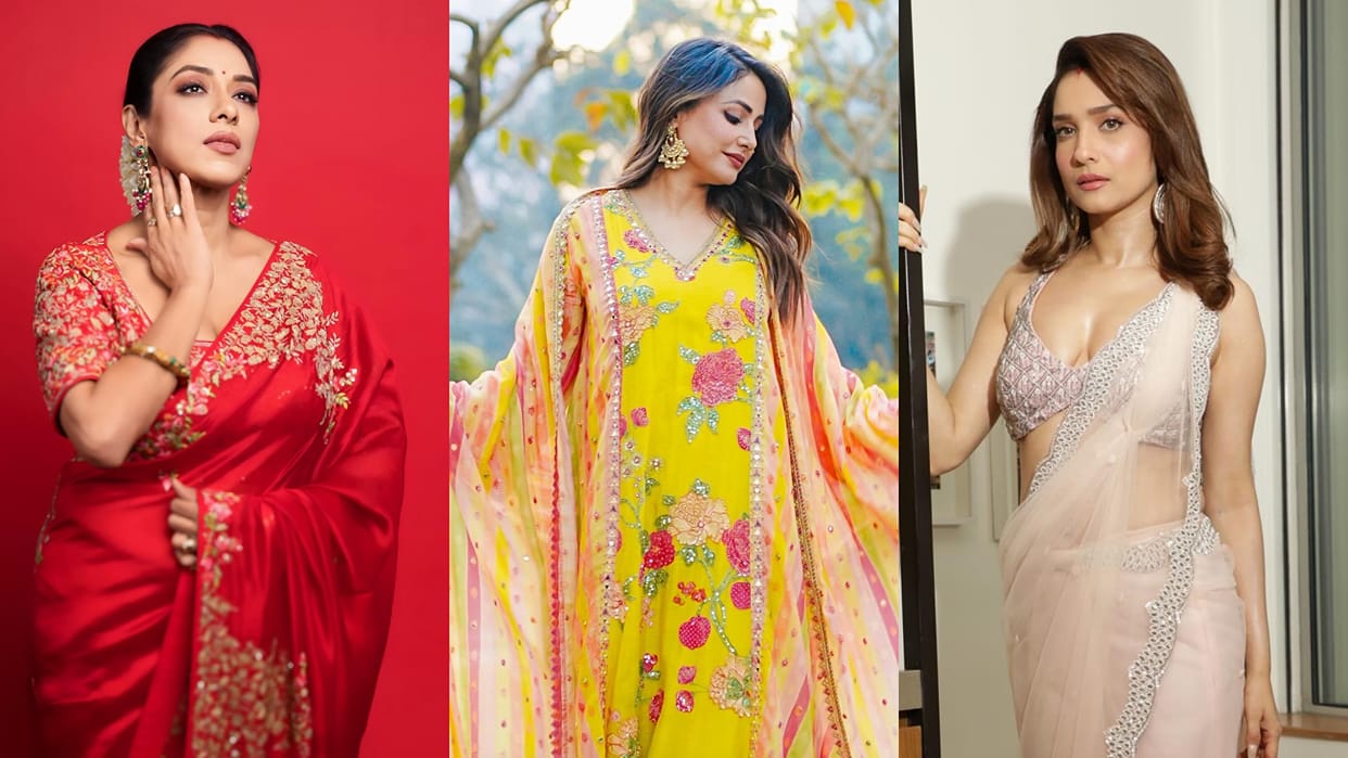 TV Actress Ethnic Looks Hina khan aamna sharif to rupali ganguly tv serial popular female characters of tv