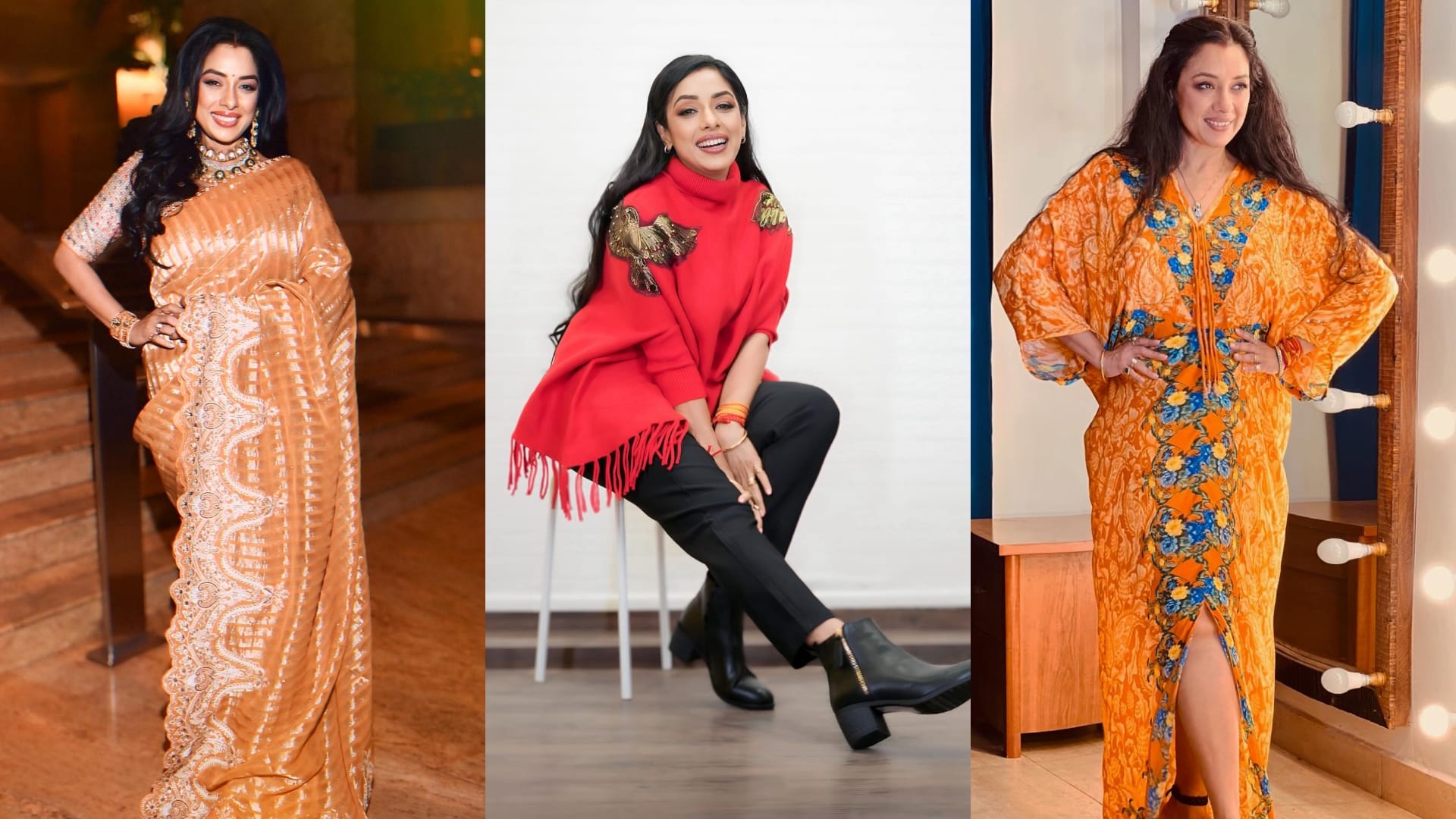 TV Actress Ethnic Looks Hina khan aamna sharif to rupali ganguly tv serial popular female characters of tv