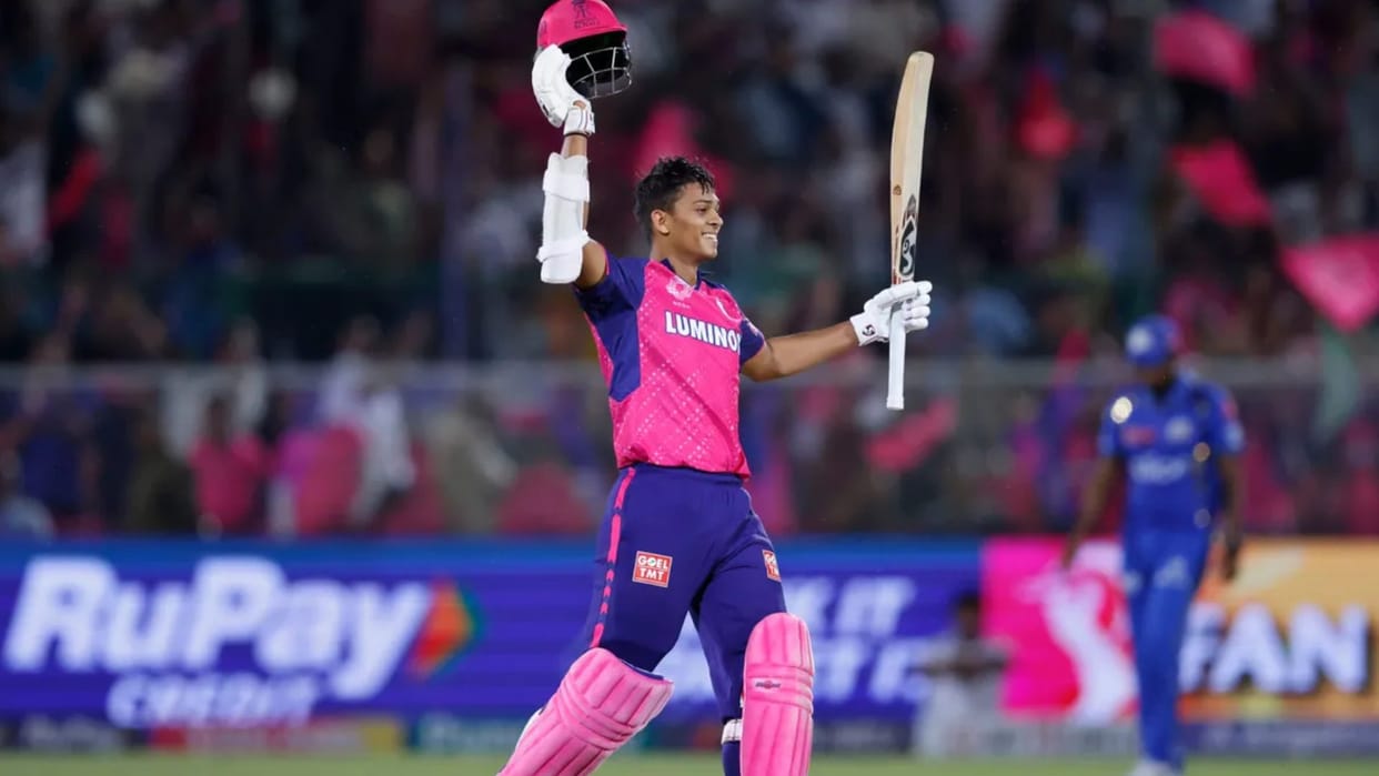 ipl 2024: yashasvi jaiswal becomes youngest batsman to score 2 ipl hundreds before age of 23 in rr vs mi match