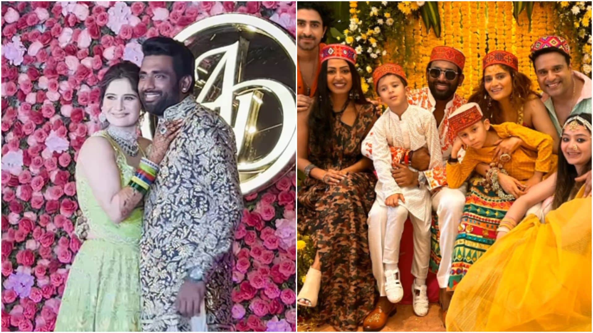 Arti singh Dipak Chauhan Wedding: Govinda Niece Distribute Sweets for Media people with Krushna Abhishek