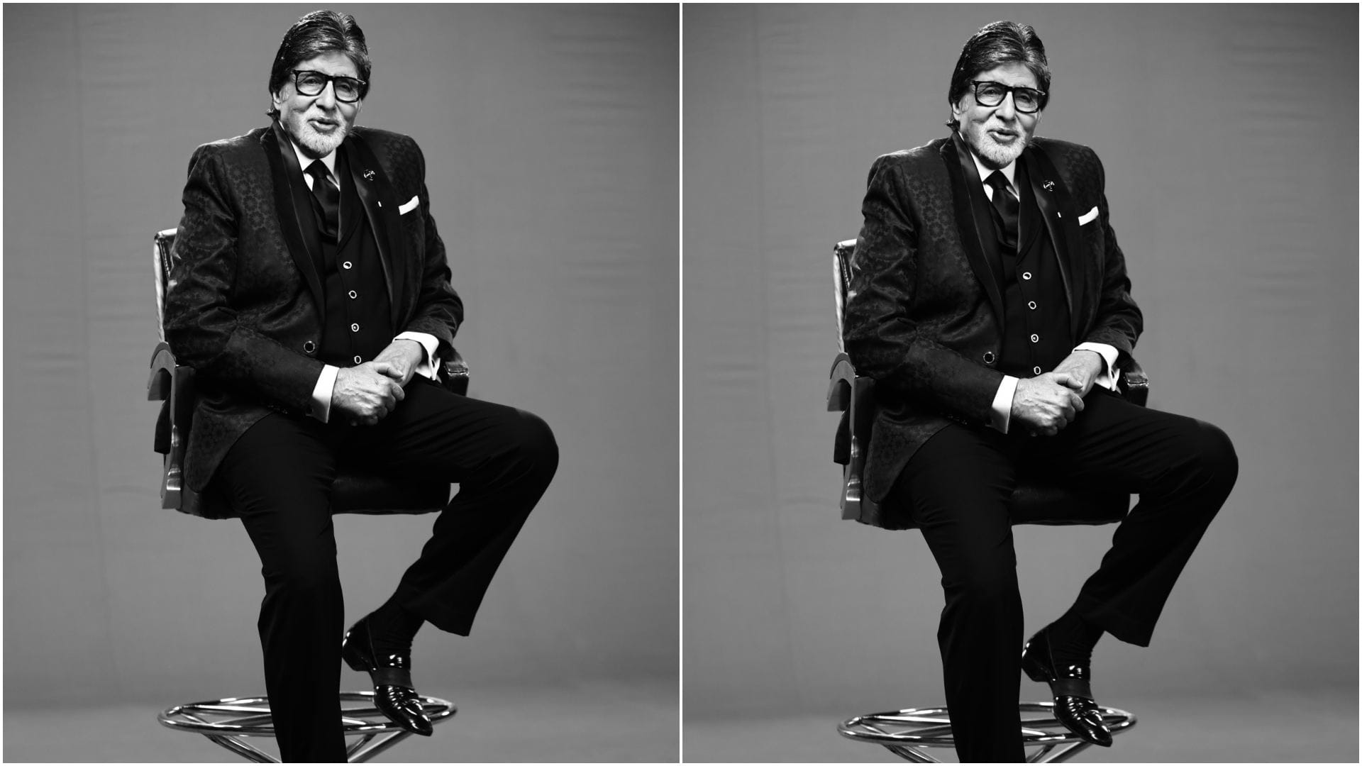 Amitabh Bachchan Shares Photos from KBC set also wrote about hectic day where shoot non stop without breaks