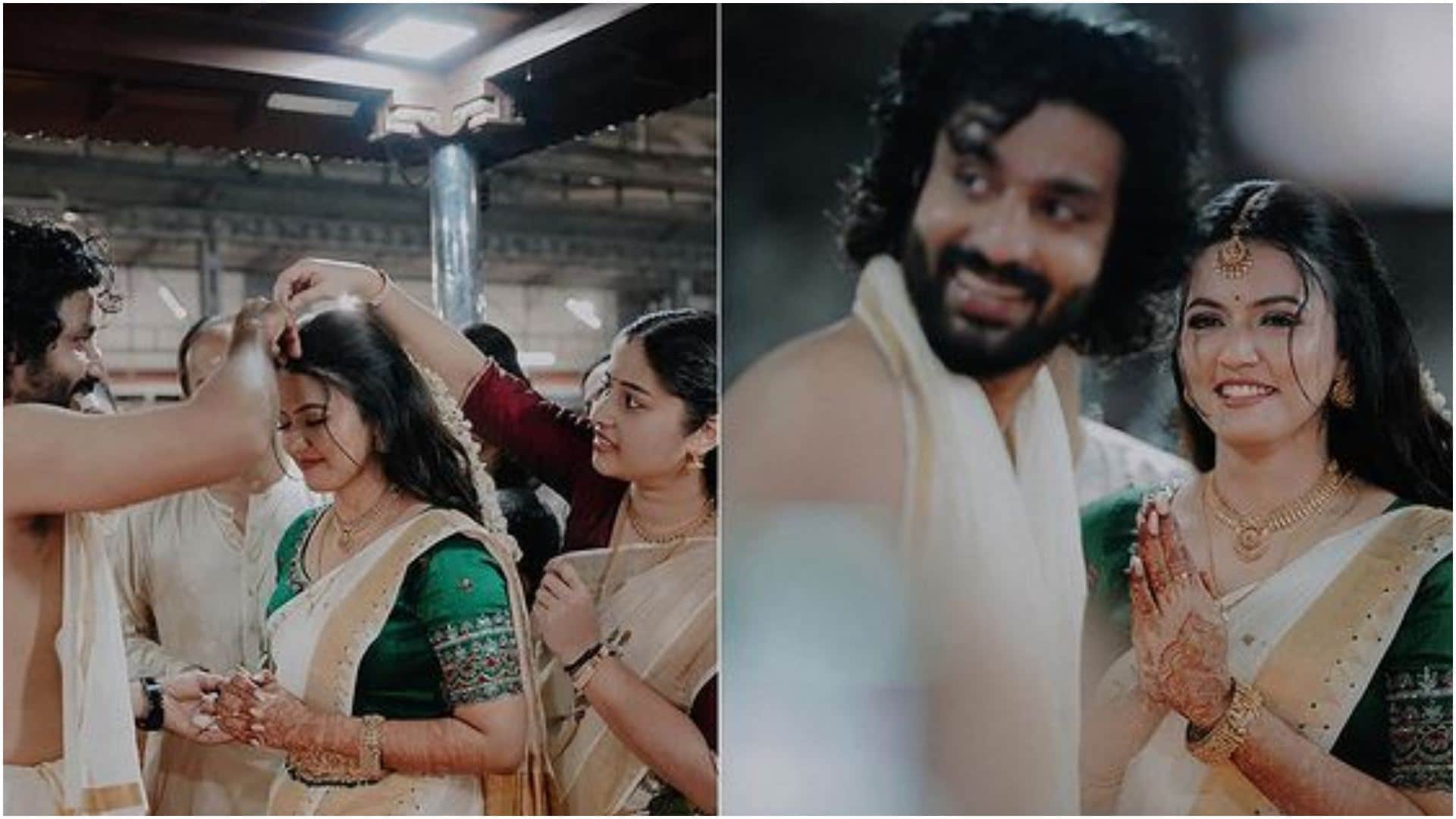 Actress Aparna Das ties the knot with Deepak Parambol See Their Wedding Photos Goes Viral