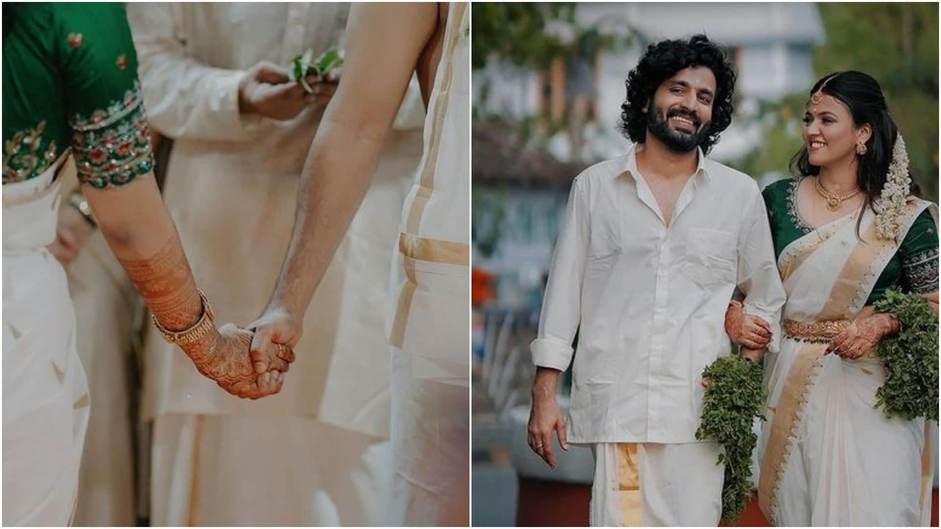 Actress Aparna Das ties the knot with Deepak Parambol See Their Wedding Photos Goes Viral