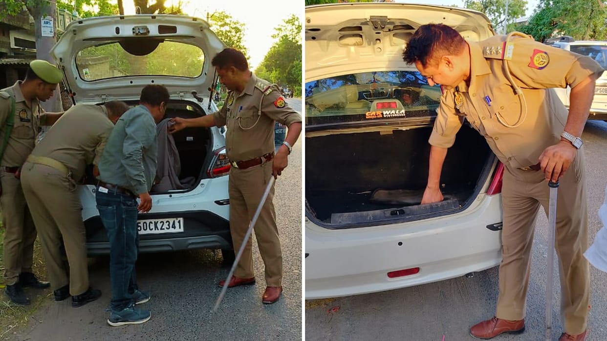 One lakh rupees recovered from the car in azamgarh police seized for not providing documents