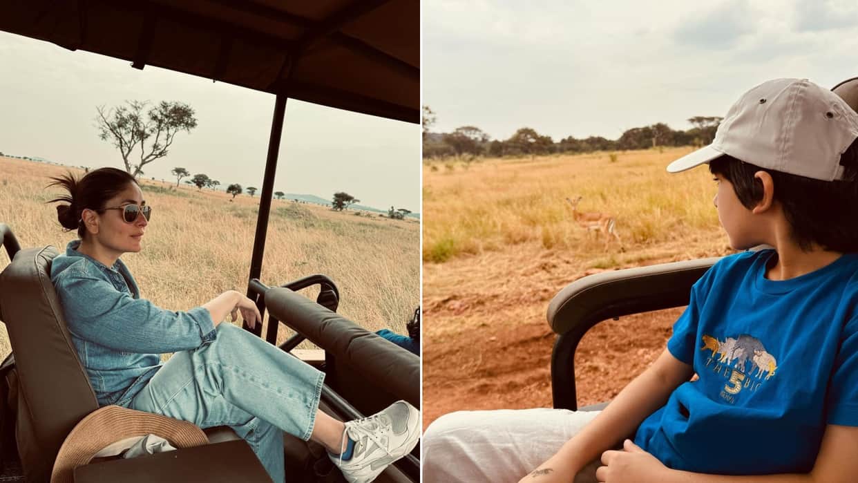 Kareena Kapoor Khan son Taimur quality time in Tanzania their vacation pics goes viral Savanna girl and boy
